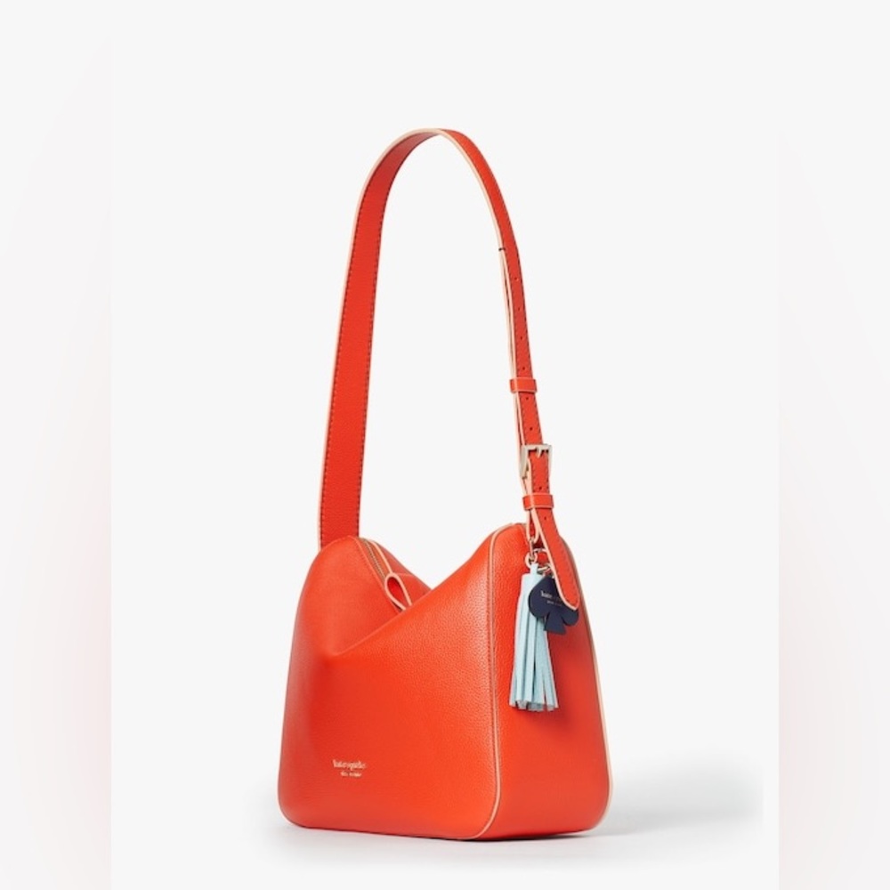 Kate Spade Anyday Medium Shoulder Bag Tamarillo Multi Orange Red Pebbled Leather
